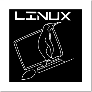 Linux Tux Penguin Posters and Art